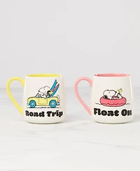 Lenox Peanuts Road Trip & Float On Mugs, Set of 2