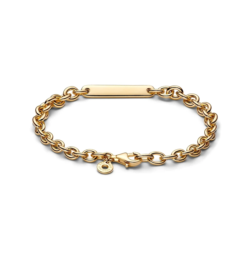 Pandora 14K Gold Plated Engravable Bar Link Bracelet