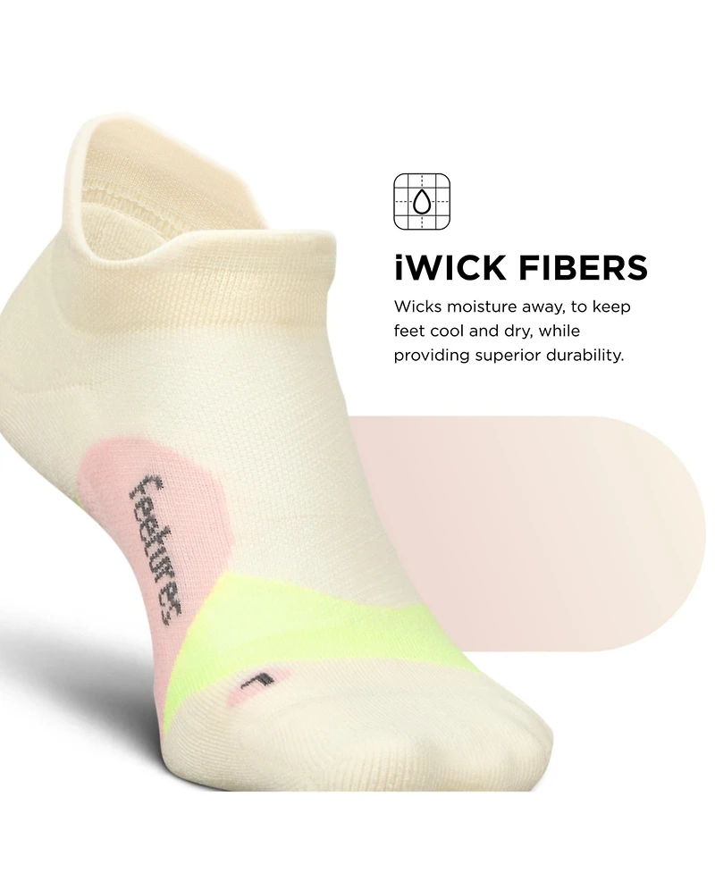 Feetures Elite Light Cushion No Show Tab Ankle Socks - Sport Sock with Targeted Compression
