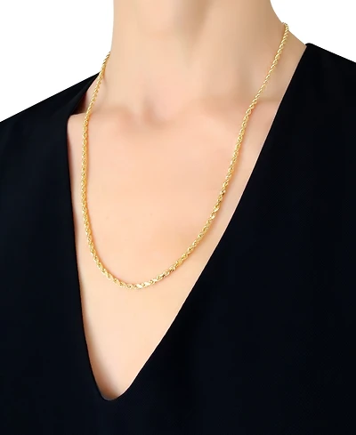 Italian Gold Forza Rope Chain 22" Necklace (2-3/4mm) in 14k Gold