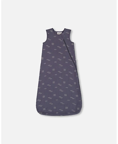 Baby Boy Printed Muslin Sleep Sack Navy Blue Paper Boats - Infant|Toddler