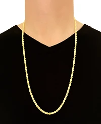 Italian Gold Forza Rope Chain 30" Necklace (4-1/10mm) in 14k Gold