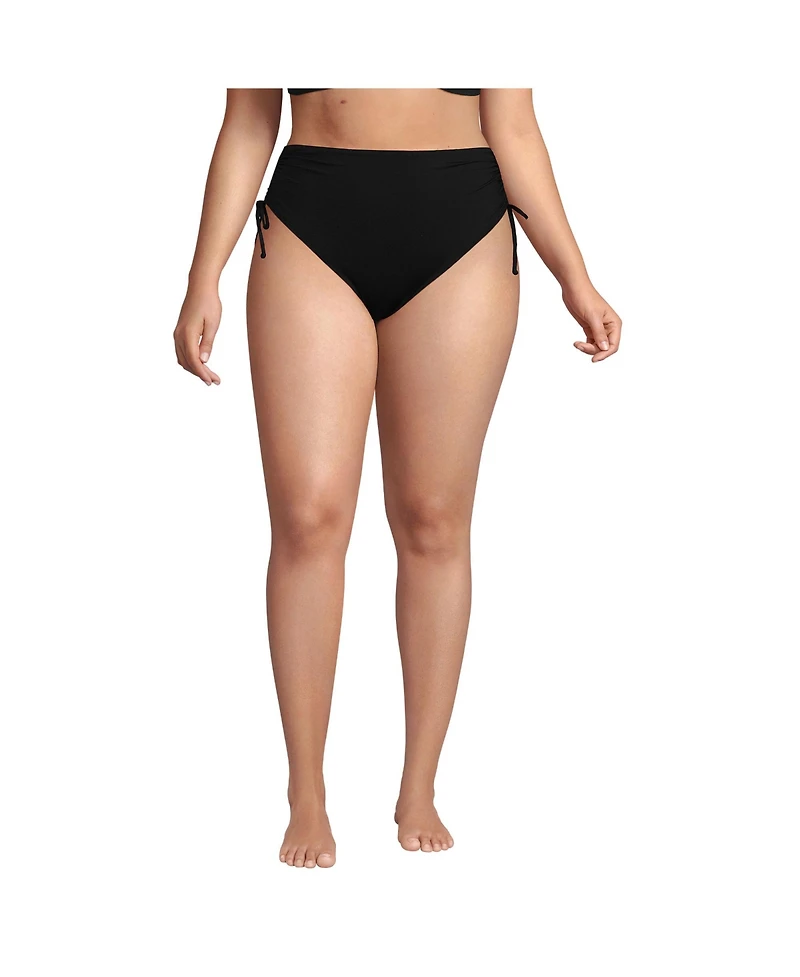 Lands' End Plus High Waisted Adjustable Bikini Bottoms
