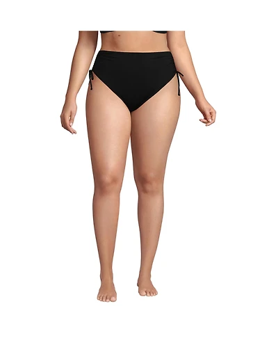 Lands' End Plus High Waisted Adjustable Bikini Bottoms