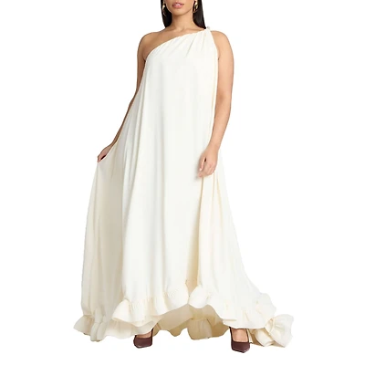 Eloquii Women's Dramatic Ruffle Gown