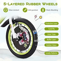 Kids Adjustable Bike with Detachable Training Wheels Safe Fun Bicycle for Ages 4-8 Years Old