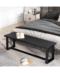 Dining Bench with Adjustable Footpads Stylish and Stable Seating for Dining Room or Kitchen