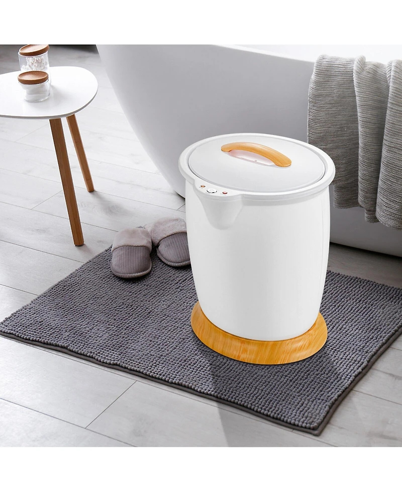 Bathroom Towel Warmer Bucket with Fragrance Holder and Auto Shut