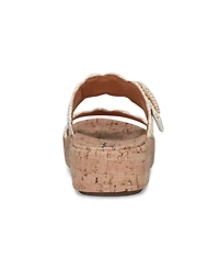 Earth Women's Subtle Woven Slip-On Platform Sandals