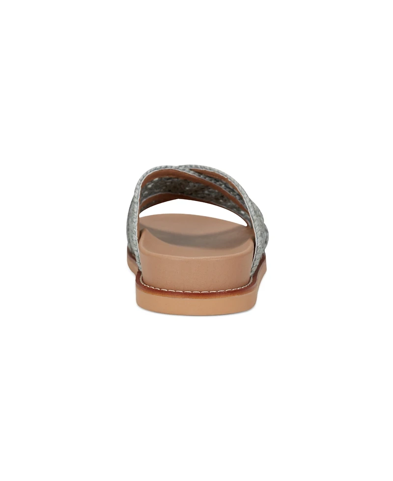 Earth Women's Flurry Woven Crisscross Flat Sandals