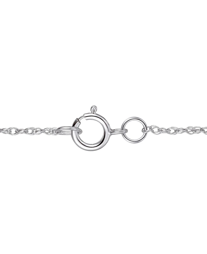 Diamond Open Teardrop Pendant Necklace (3/4 ct. t.w.) in 14k White Gold