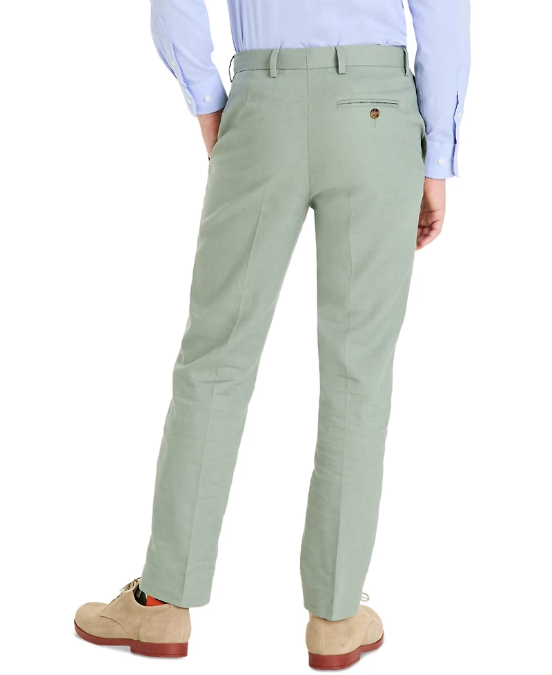 B By Brooks Brothers Big Boys Linen-Blend Classic Fit Stretch Suit Pants