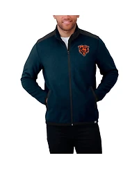 Darius Rucker Collection by Fanatics Men's Navy Chicago Bears Color Block Polar Fleece Full-Zip Jacket