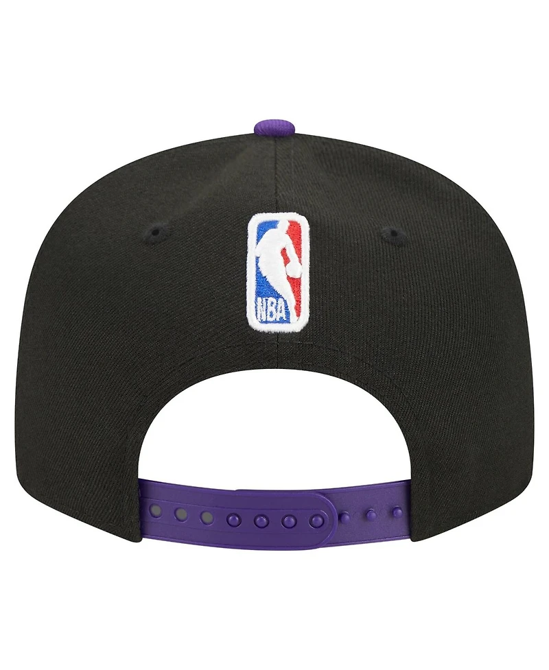 New Era Men's Black/Purple Sacramento Kings Jersey Hook Statement Edition 9FIFTY Snapback Hat
