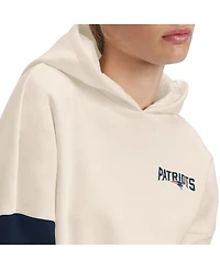 Tommy Hilfiger Women's Cream/Navy New England Patriots Harriet Pullover Hoodie