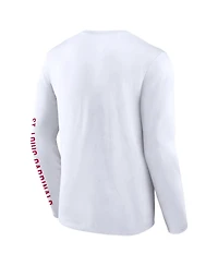 Fanatics Men's White St. Louis Cardinals Press Box Long Sleeve T-Shirt