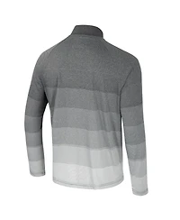 Colosseum Men's Gray West Virginia Mountaineers Ai Striped Mesh Quarter-Zip Raglan Windshirt