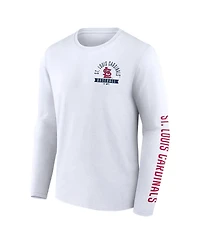 Fanatics Men's White St. Louis Cardinals Press Box Long Sleeve T-Shirt
