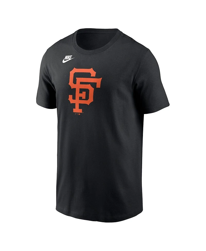 Nike Men's Black San Francisco Giants Cooperstown Collection Team Logo T-Shirt