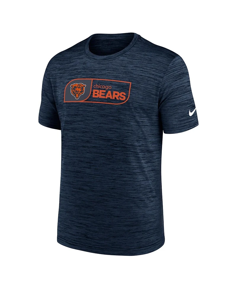 Nike Men's Navy Chicago Bears Big Tall Velocity Jock Tag Performance T-Shirt