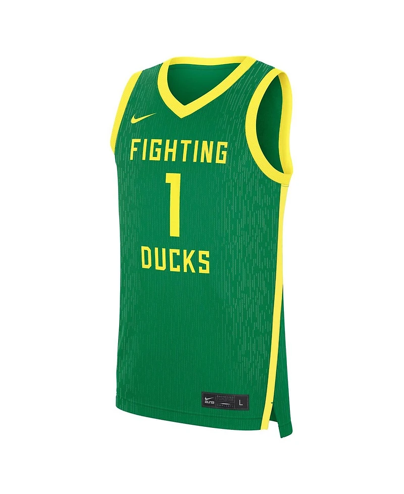 Nike Men's Green Oregon Ducks Road Replica Basketball Jersey