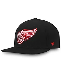 Fanatics Men's Black Detroit Red Wings Core Fitted Hat