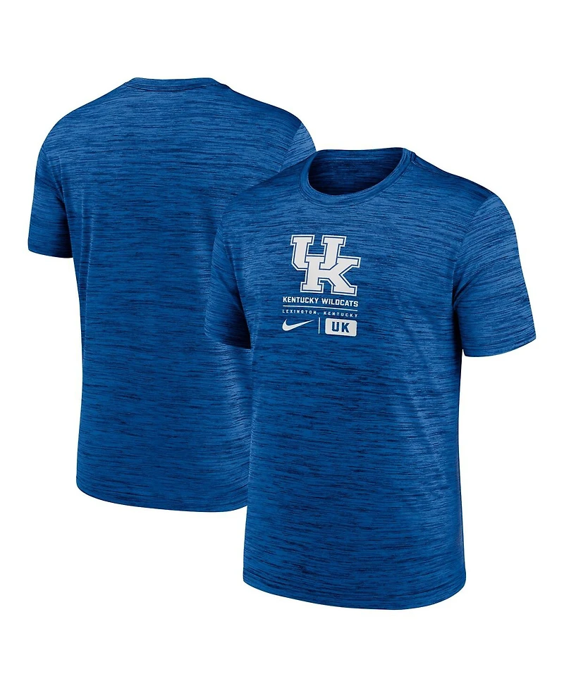 Nike Men's Royal Kentucky Wildcats Campus Center Block Velocity Performance T-Shirt