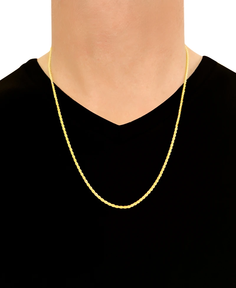 Sparkle Rope 24" Chain Necklace (2mm) in 14k Gold