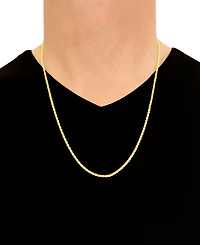 Sparkle Rope 24" Chain Necklace (2mm) in 14k Gold
