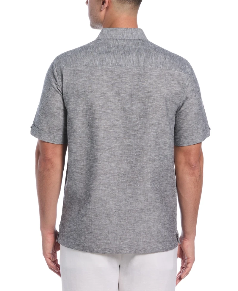 Cubavera Men's Classic-Fit Linen Blend Short Sleeve Button-Front Shirt