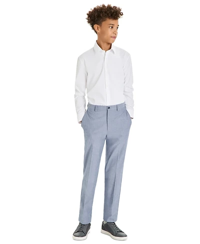 Michael Kors Big Boys Chambray Classic-Fit Stretch Dress Pants