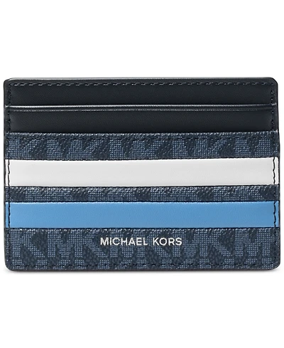 Michael Kors Men's Malone Leather Colorblocked Logo Card Case