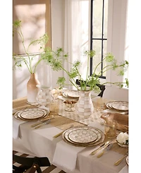 Mackenzie-Childs Mocha Check Salad Plate