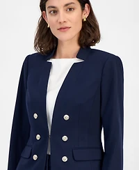 Tahari Asl Women's Notch-Neck Faux Double-Breasted Blazer