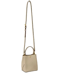 Lauren Ralph Crosshatch Leather Mini Reese Bucket Bag