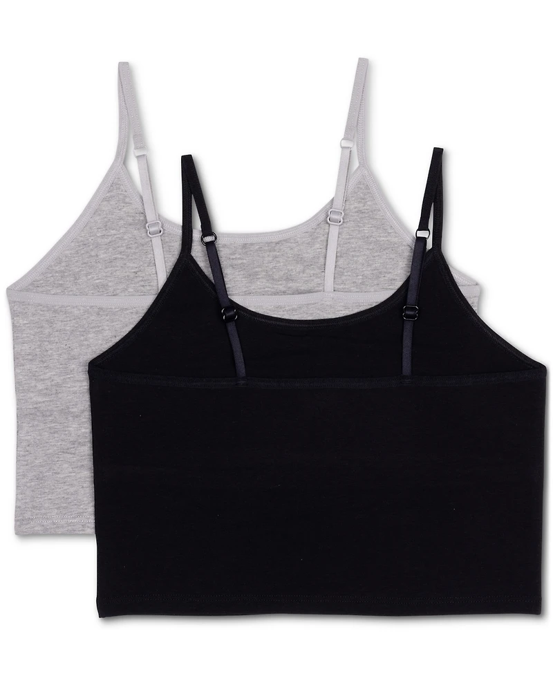 Calvin Klein Big Girls Shelf Bra Camis, Pack of 2