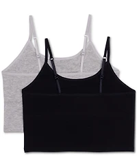Calvin Klein Big Girls Shelf Bra Camis, Pack of 2