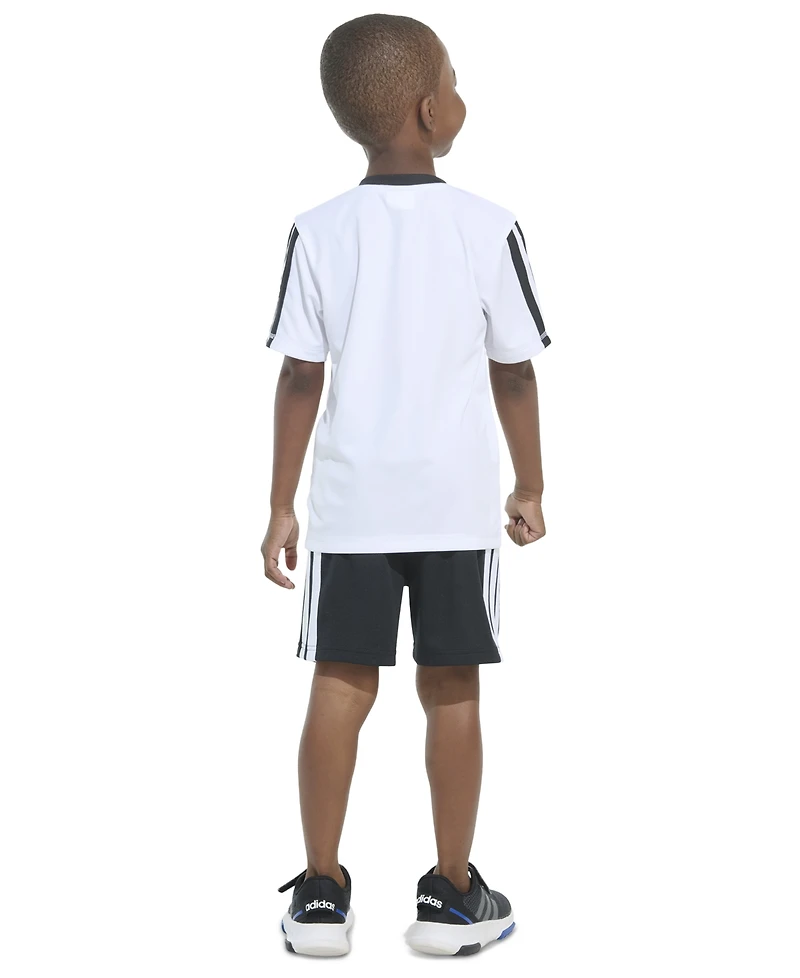 adidas Toddler & Little Boys Short-Sleeve Soccer T-Shirt & Shorts, 2 Piece Set
