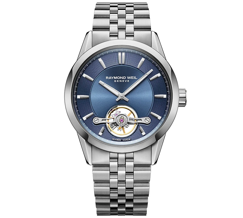 Raymond Weil Men's Swiss Automatic Freelancer Stainless Steel Bracelet Watch 43mm