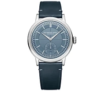 Raymond Weil Men's Swiss Automatic Millesime Small Seconds Denim Blue Leather Strap Watch 40mm