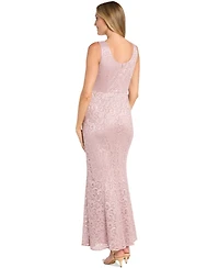 R & M Richards Women's Glitter Lace Gown Jacket