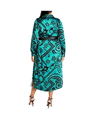 City Chic Plus Sienna Print Dress