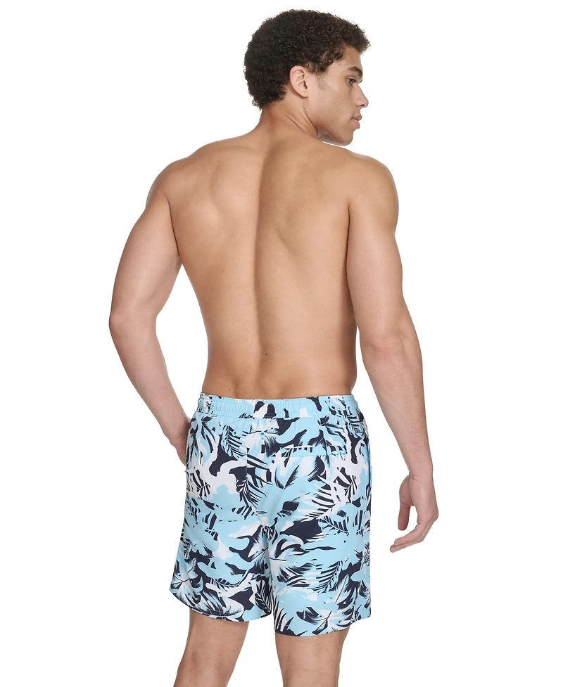 Calvin Klein Men's Regular-Fit Quick-Dry 5" Swim Trunks with Compression Short Liner