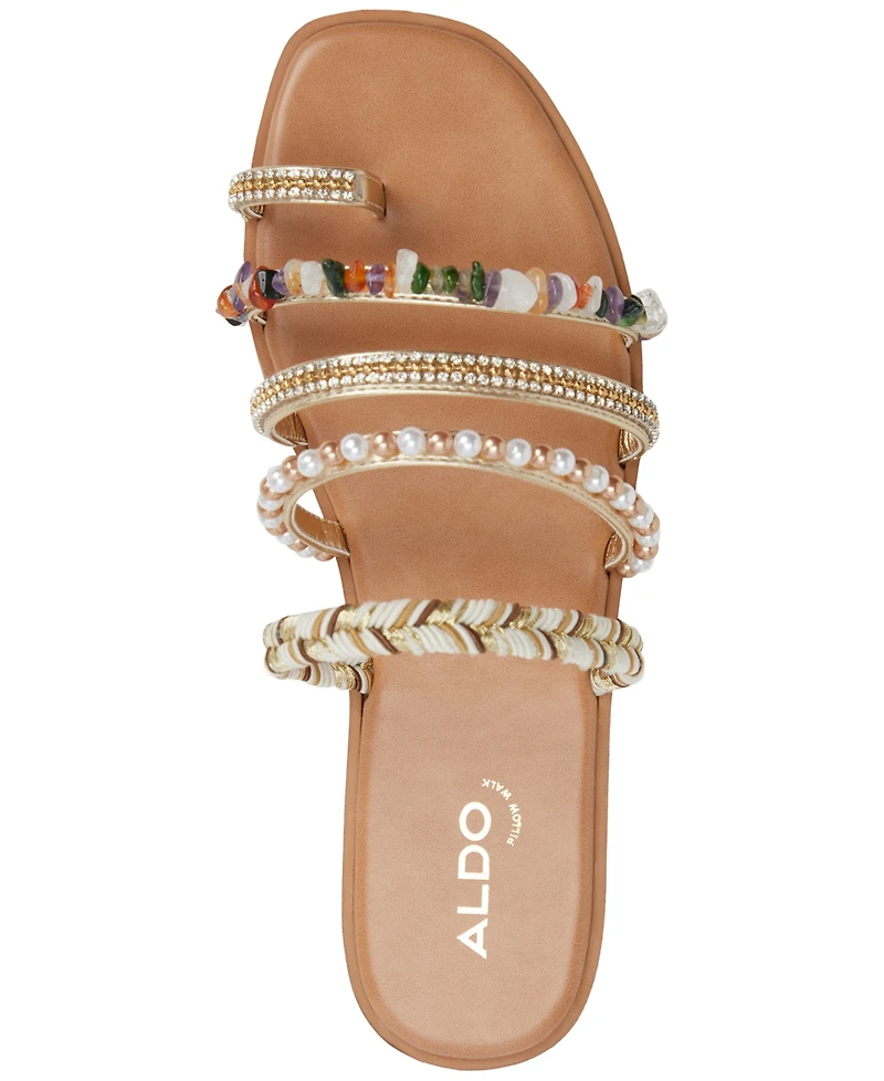 Aldo Women's Lindya Embellished Strappy Toe-Loop Flat Sandals