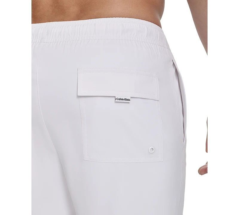 Calvin Klein Men's Core Euro Regular-Fit Quick-Dry 5" Swim Trunks with Compression Short Liner