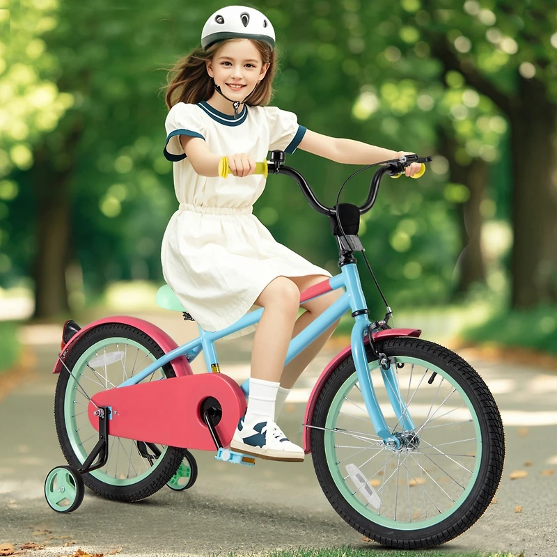 Kids Bike with Adjustable Handlebar and Saddle for 4-8 Years Old