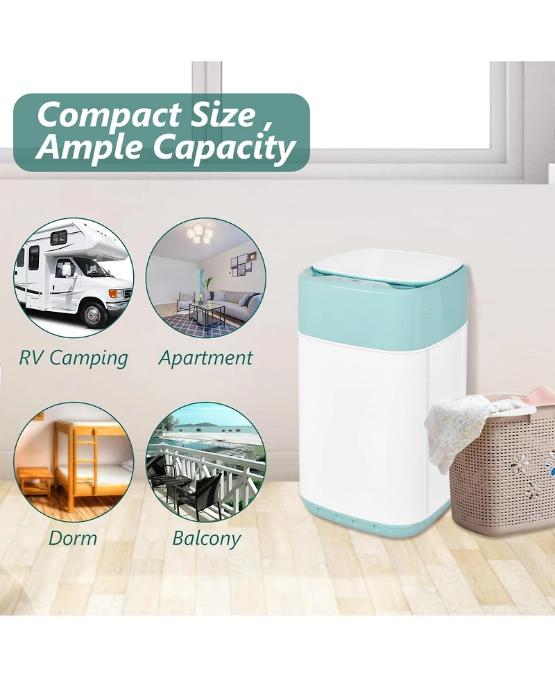 8lbs Portable Fully Automatic Washing Machine with Drain Pump