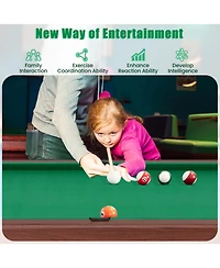 Pool Game Table with Full Set of Balls Ideal for Kids and Adults for Fun Indoor Entertainment