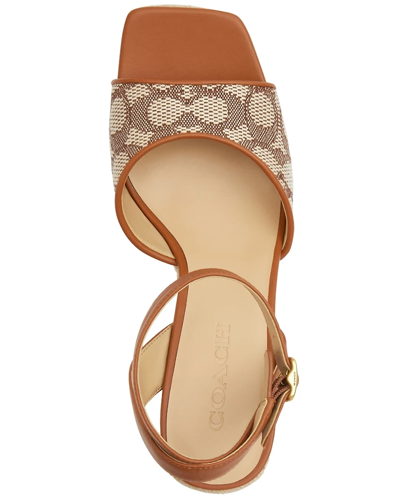 Coach Women's Signature Textile Jacquard Espadrille Sandals
