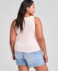 And Now This Trendy Plus Cotton Pointelle Tank Top, Exclusively at Macy's